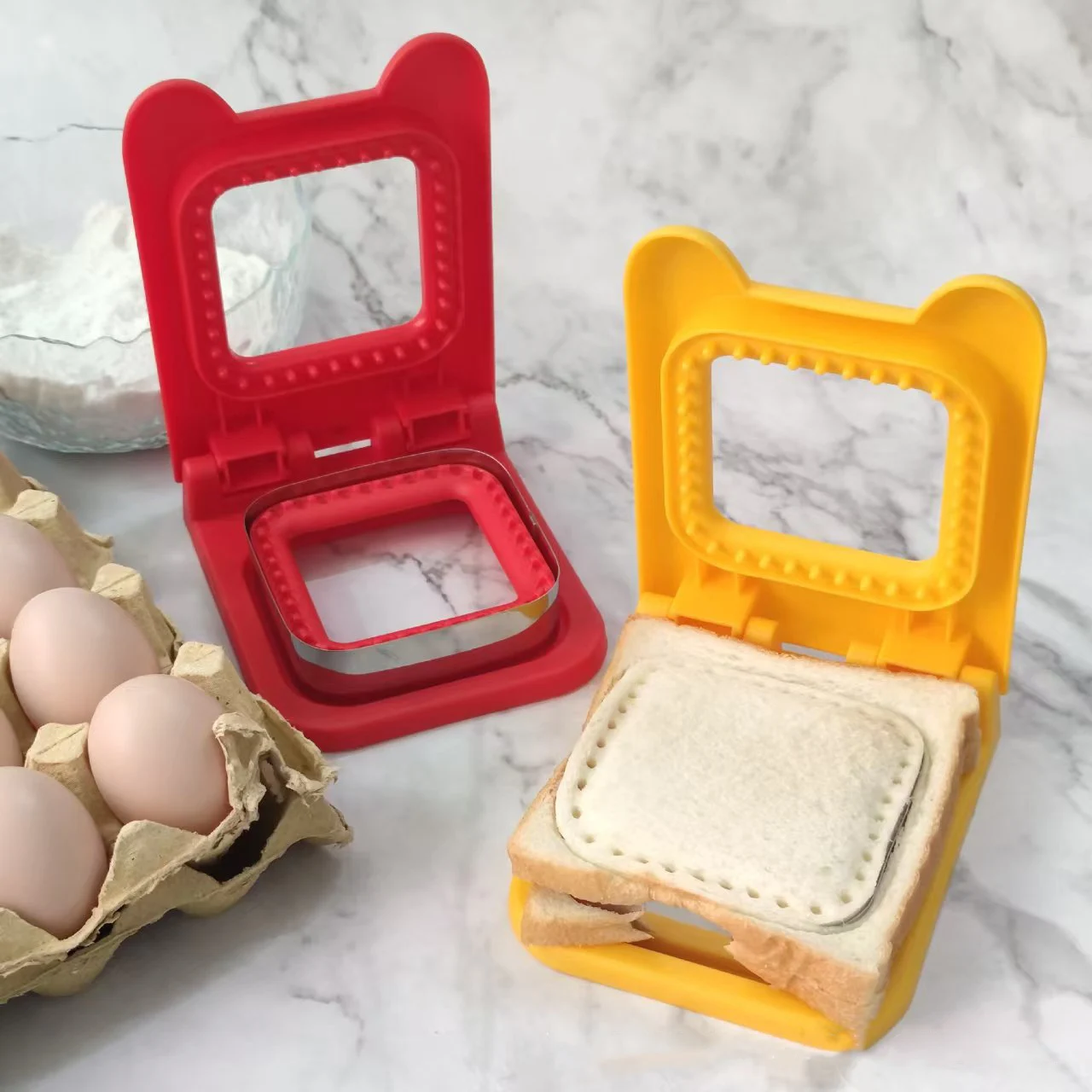 Sandwich cutting mold, breakfast maker, bento bread, toast filling mold, household baking product tool