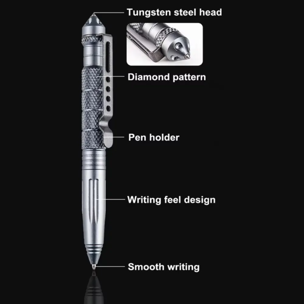 Military Tactical Pen Multifunction Aluminum Alloy Outdoor Camping Security Survival Tools Emergency Glass Breaker Survival Pen thumbnail 3