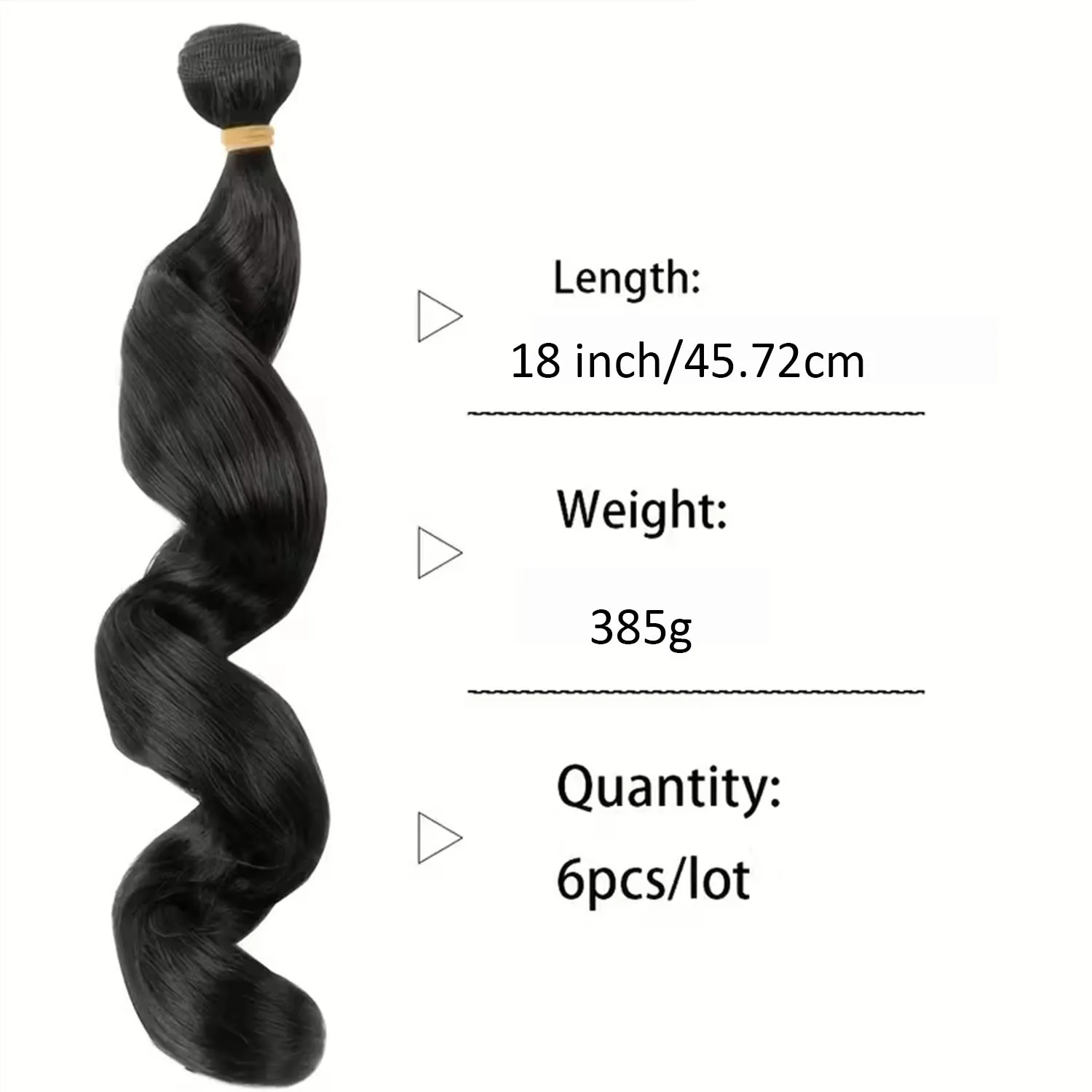 Belle Show Body Wave Hair Bundles for Women - Synthetic Hair Extensions , Natural Black thumbnail 2