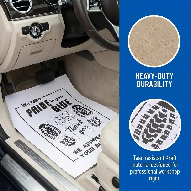 Car Floor Mat Disposable Waterproof Anti Slip Paper Pad Perfect for Automotive Interior Protection and Cleaning