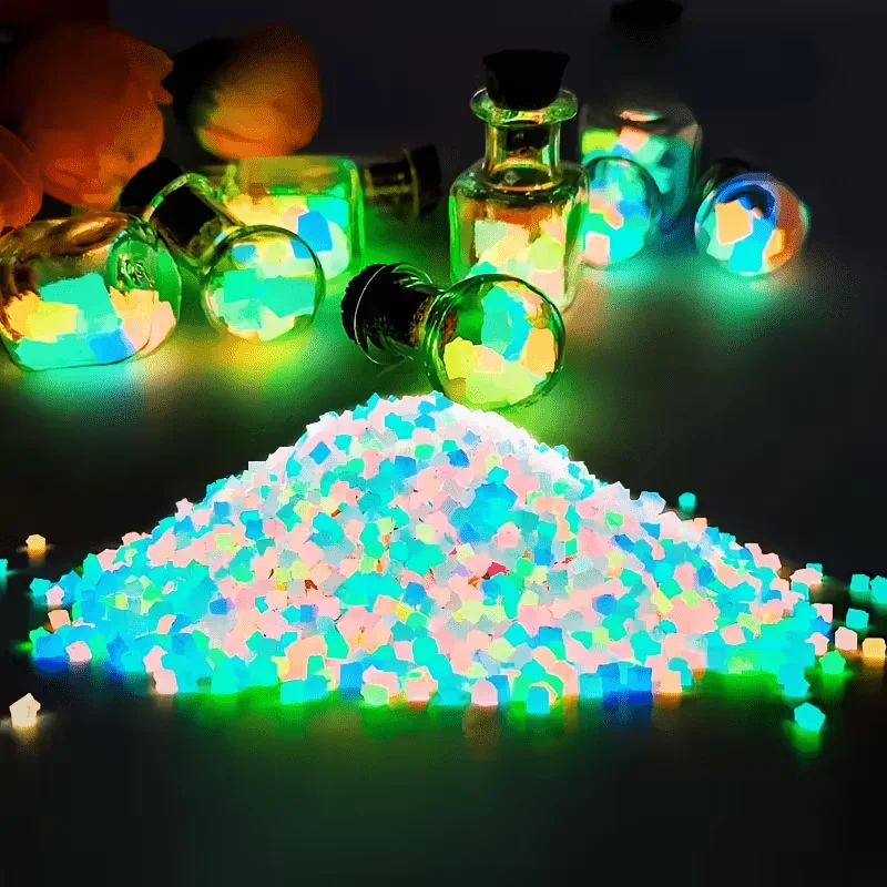 3000Pcs/Bag Luminous Glow Sand, Garden Wedding Party Aquarium Decor, Colorful Reusable Mini Landscape Pot Gardening Supplies thumbnail 4