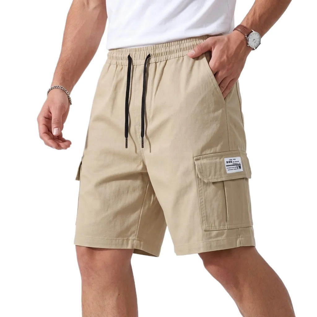 Summer Casual Bermuda Short Pants Sportwear Cargo Knee Pants Jogging Gym Man Multi-Pocket Short Work Pants Tactical Shorts Men thumbnail 2