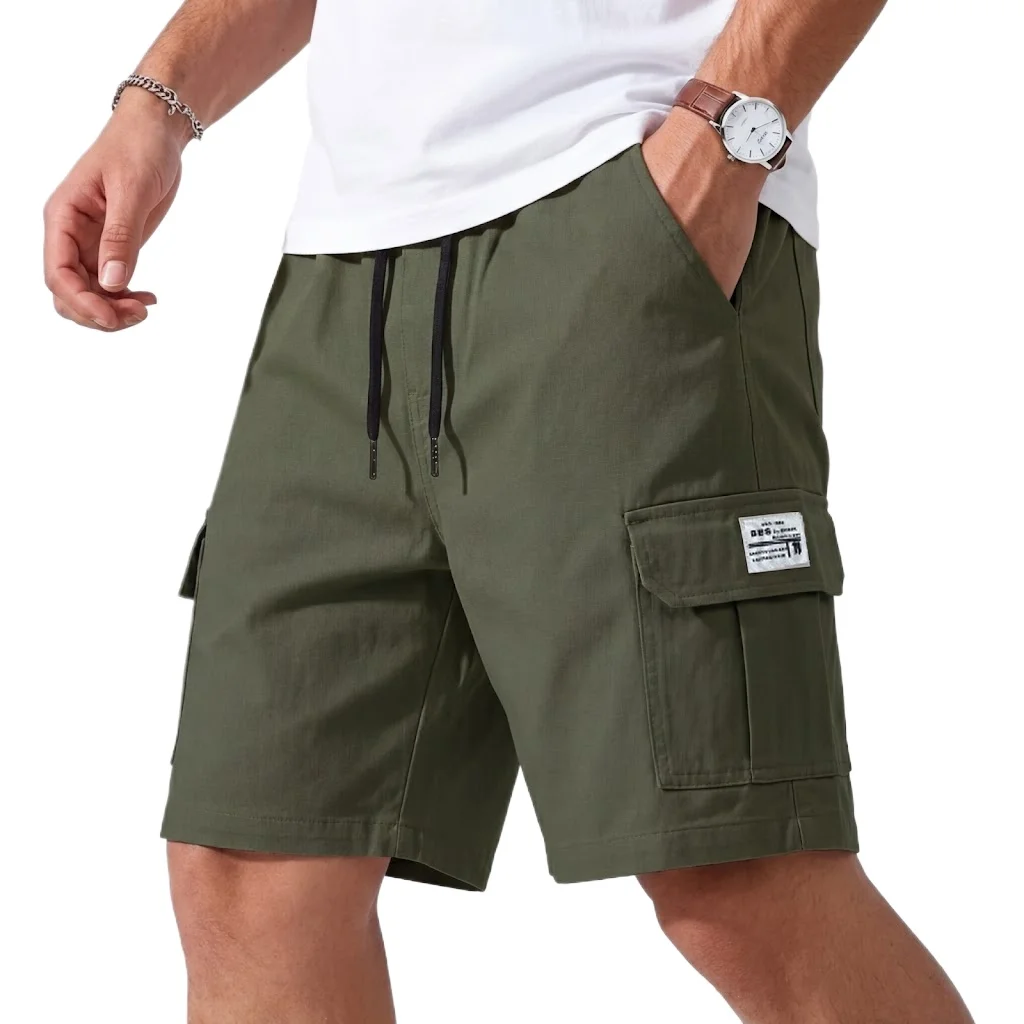 Summer Casual Bermuda Short Pants Sportwear Cargo Knee Pants Jogging Gym Man Multi-Pocket Short Work Pants Tactical Shorts Men thumbnail 5