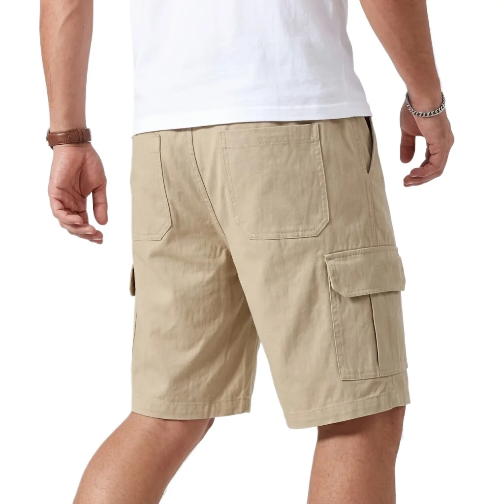 Summer Casual Bermuda Short Pants Sportwear Cargo Knee Pants Jogging Gym Man Multi-Pocket Short Work Pants Tactical Shorts Men thumbnail 3