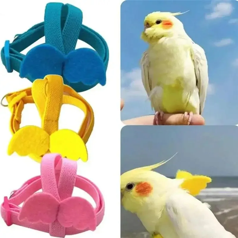 Birds Supplies  Parrot Bird Harness Leash Set Anti-bite Training Harness Parrots Outdoor Flying Rope Cockatiel Small