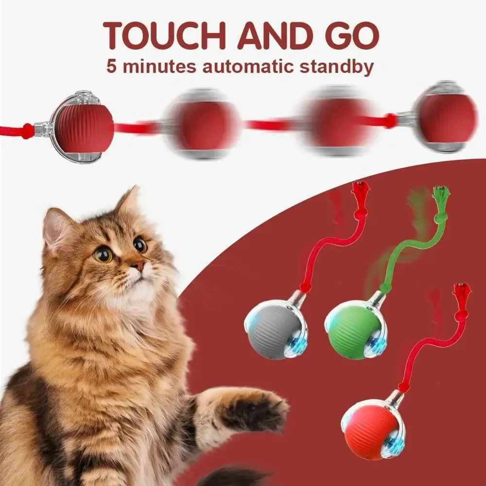 Pet Smart Interactive Ball Rechargeable Cat Ball Smart Kitten Dog Interaction Toy Intelligent Toy Ball Automatic Rolling Cat Toy thumbnail 4