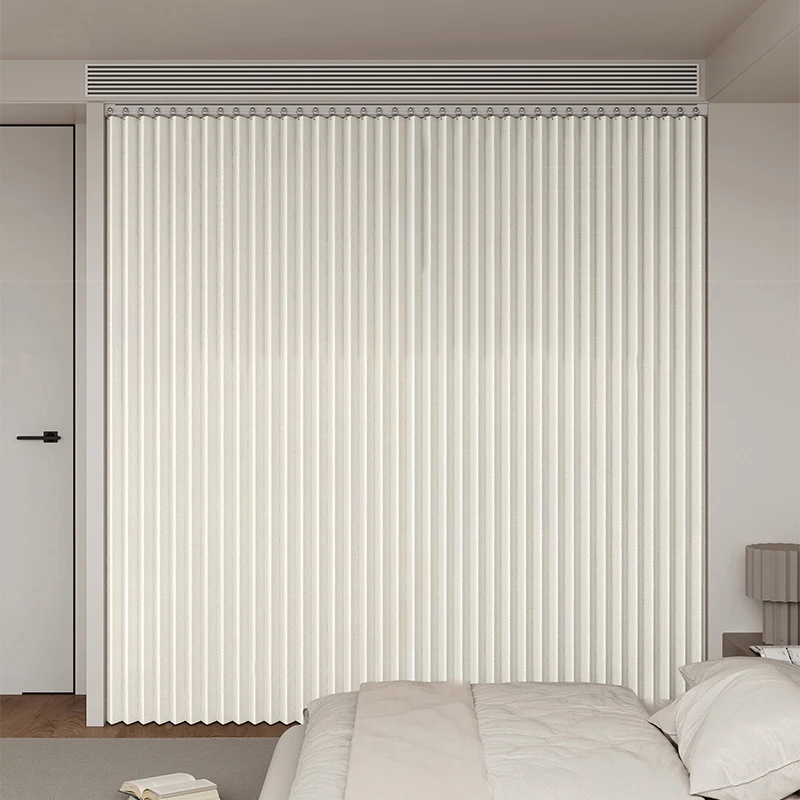 Simple Foldable Partition Curtain, Thick Fabric Room Divider, Living Room Kitchen Partition, Easy Clean thumbnail 2