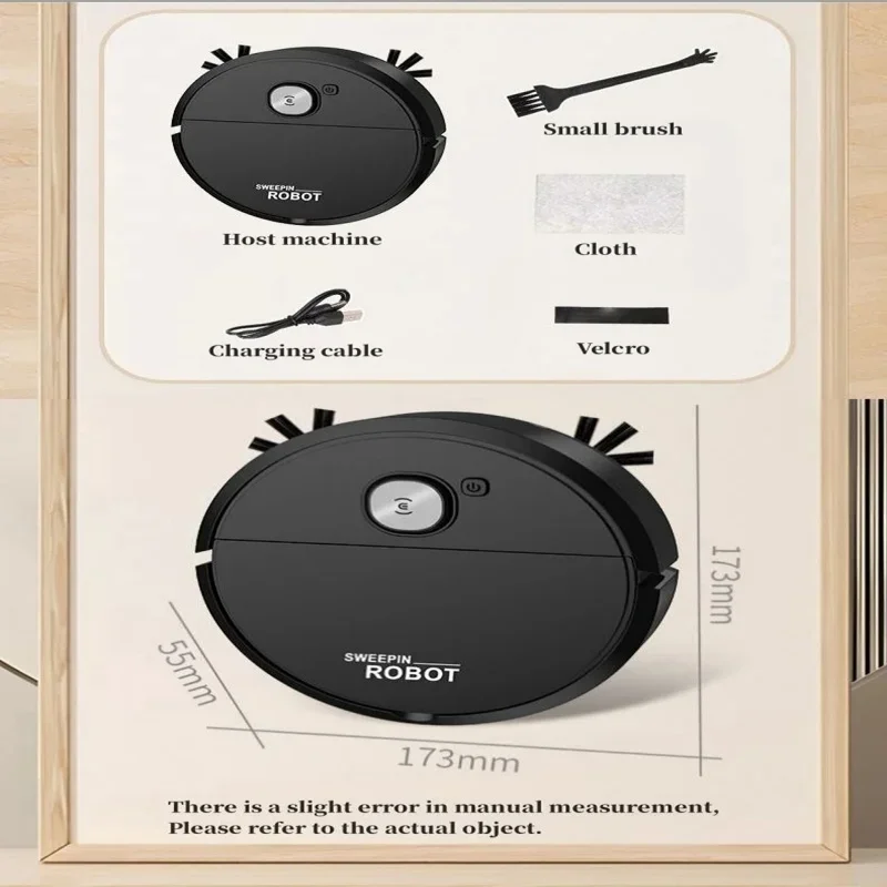 2026 3-in-1 Strong Suction Smart Sweeping Robot Rechargeable Washable Mop For Pet Hair Hard Floor Kitchen Room Sweeping Robot thumbnail 5