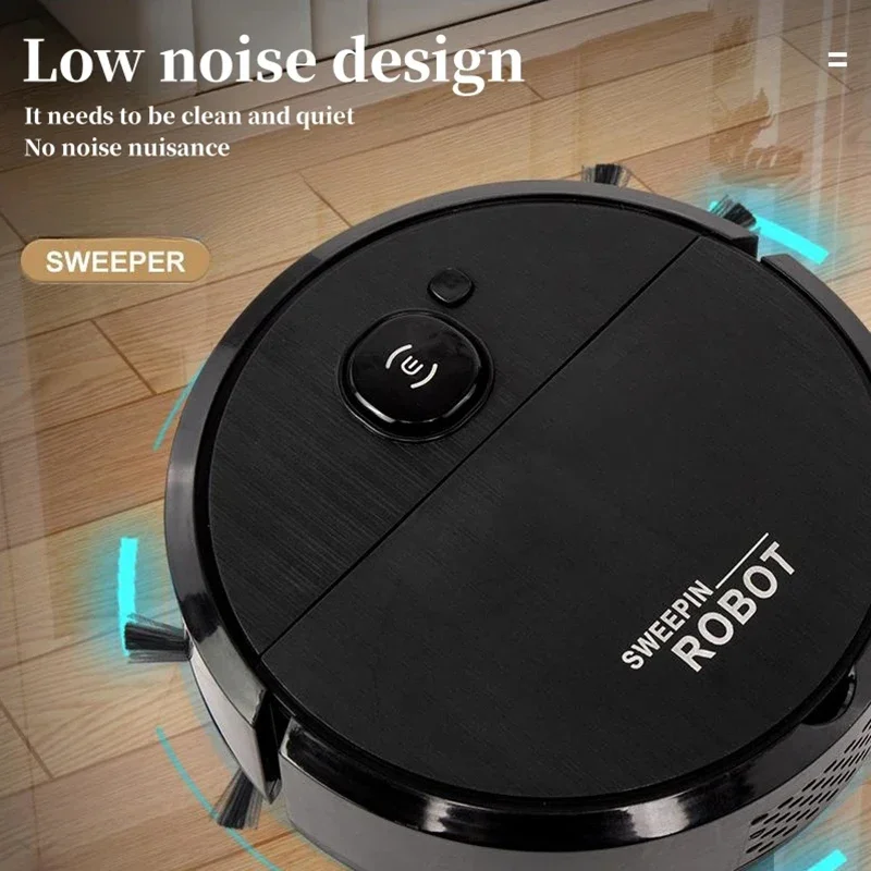 2026 3-in-1 Strong Suction Smart Sweeping Robot Rechargeable Washable Mop For Pet Hair Hard Floor Kitchen Room Sweeping Robot thumbnail 2
