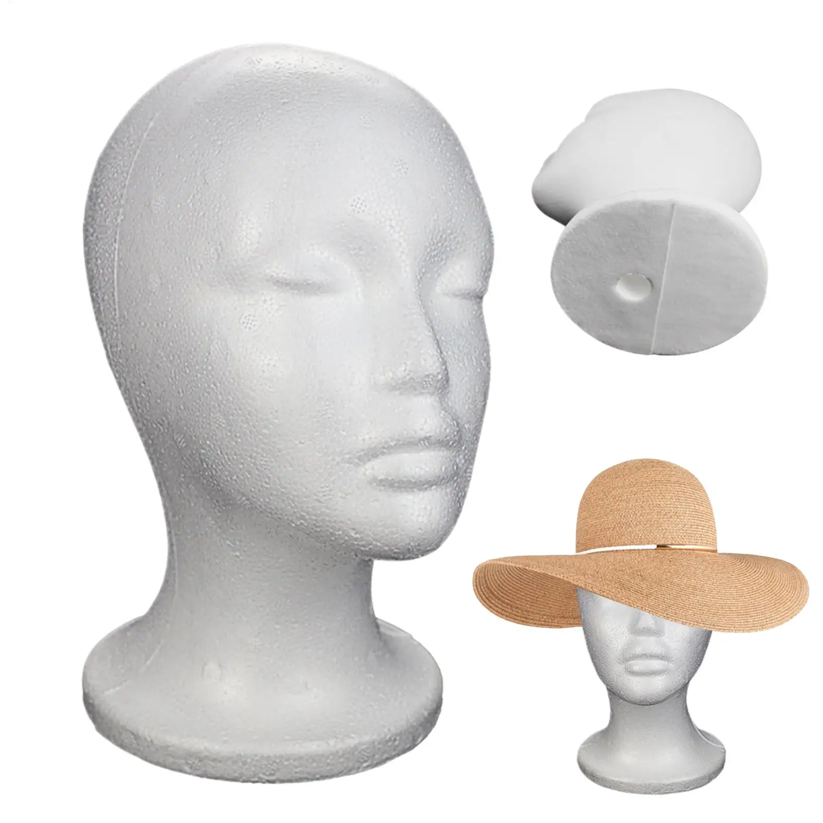Foam Mannequin Head High-end Hat Wig Display Stand Foam Mannequin Model For Displaying Hats Scarves And Headphones