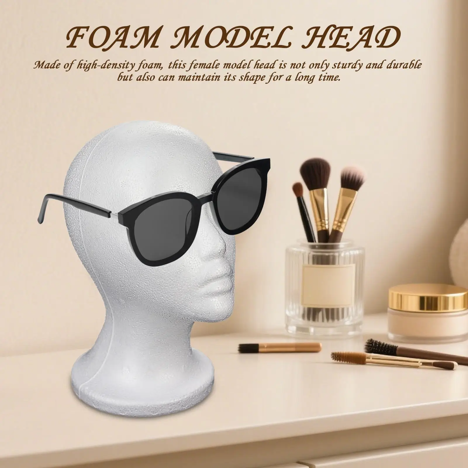 Foam Mannequin Head High-end Hat Wig Display Stand Foam Mannequin Model For Displaying Hats Scarves And Headphones thumbnail 5