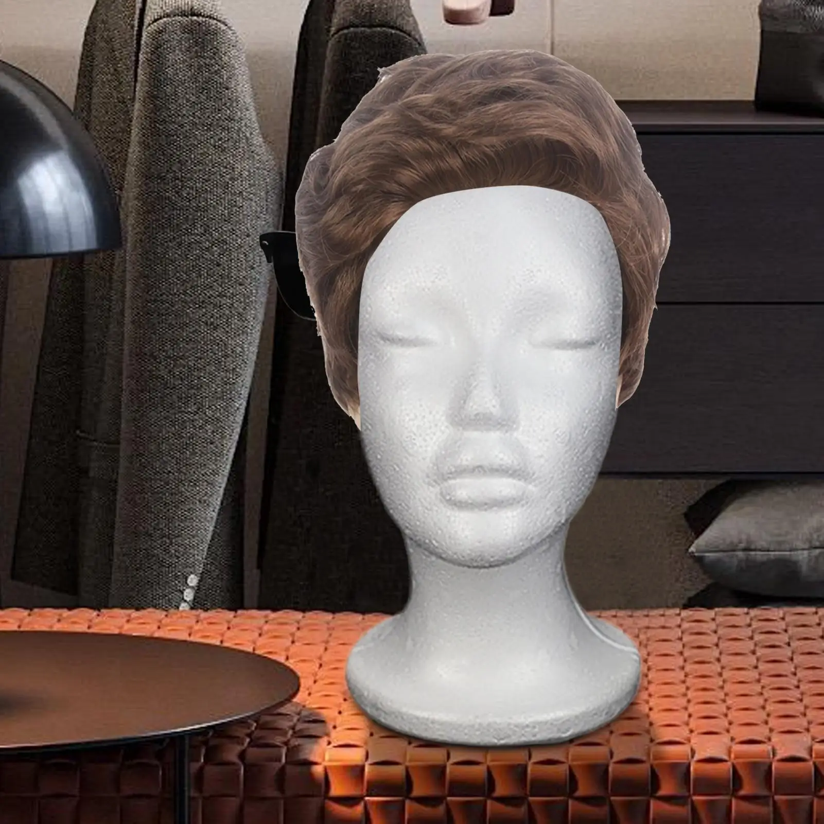 Foam Mannequin Head High-end Hat Wig Display Stand Foam Mannequin Model For Displaying Hats Scarves And Headphones thumbnail 3