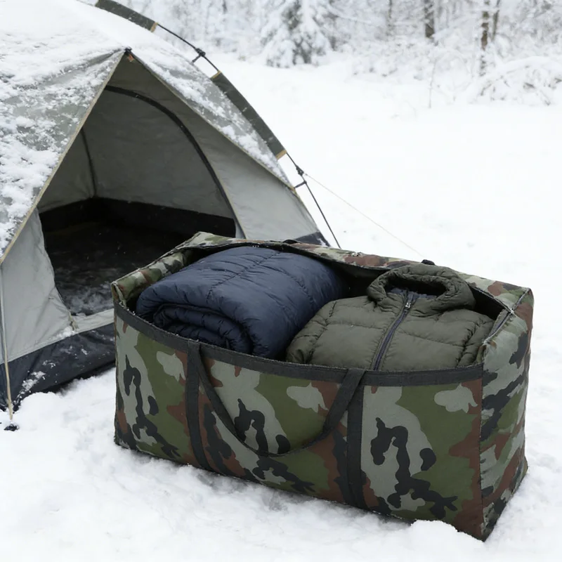 Large Camouflage Storage Bag Waterproof Heavy Duty Duffel for Camping Travel Home Organization thumbnail 4