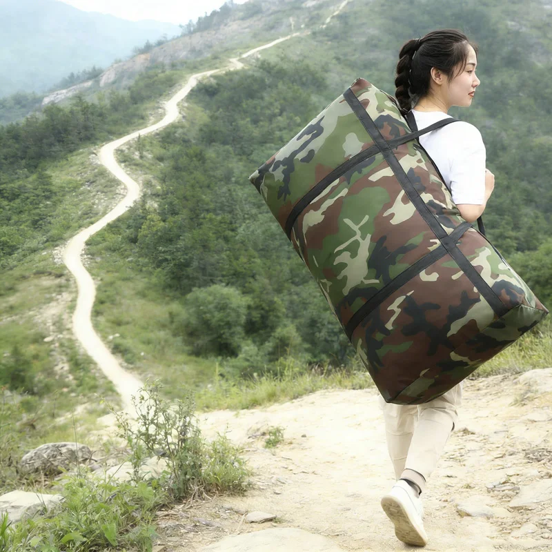 Large Camouflage Storage Bag Waterproof Heavy Duty Duffel for Camping Travel Home Organization thumbnail 2