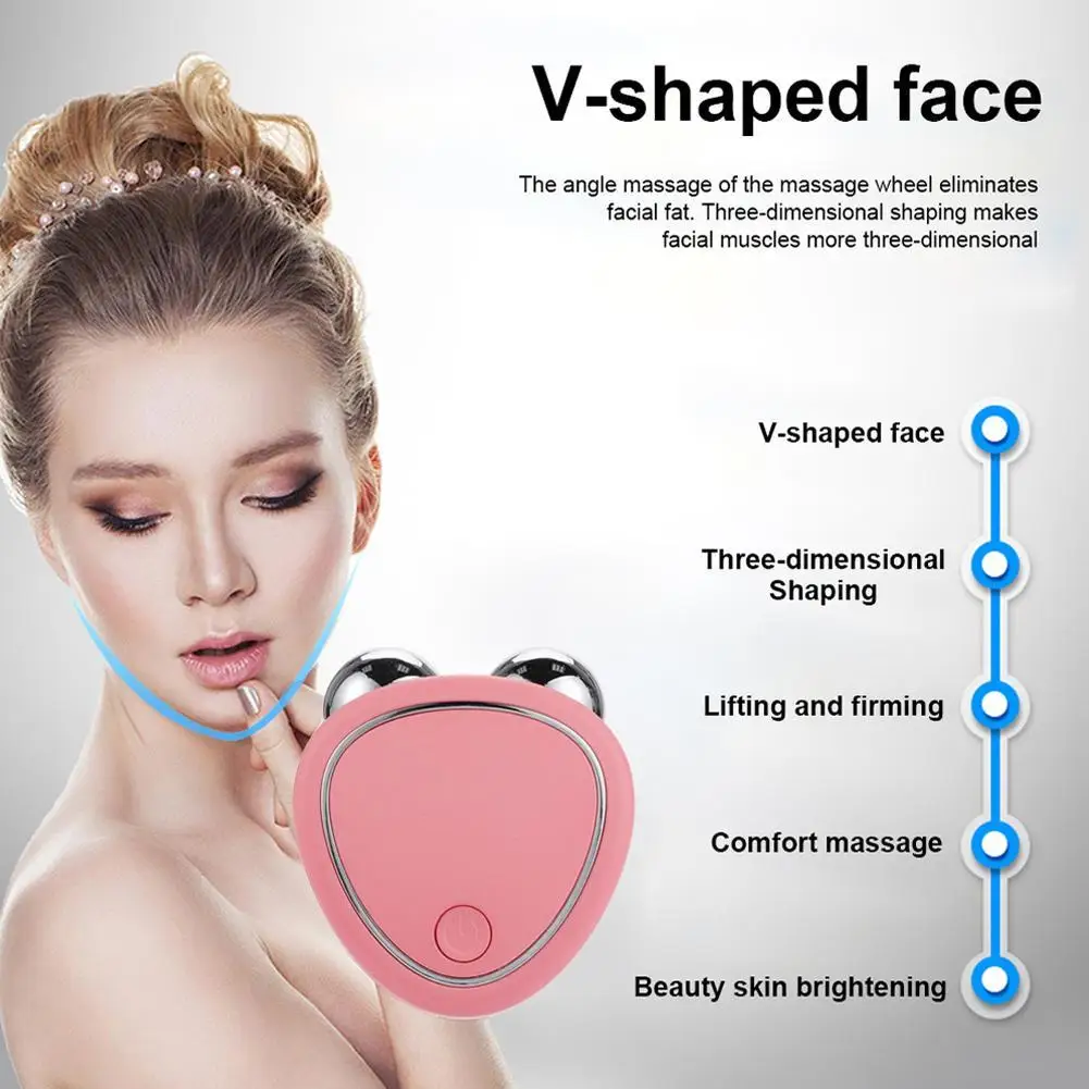 EMS Microcurrent Face Lift Massager Roller Beauty Instrument for Skin Tightening, Rejuvenation & Sculpting Mini Facial Device thumbnail 5