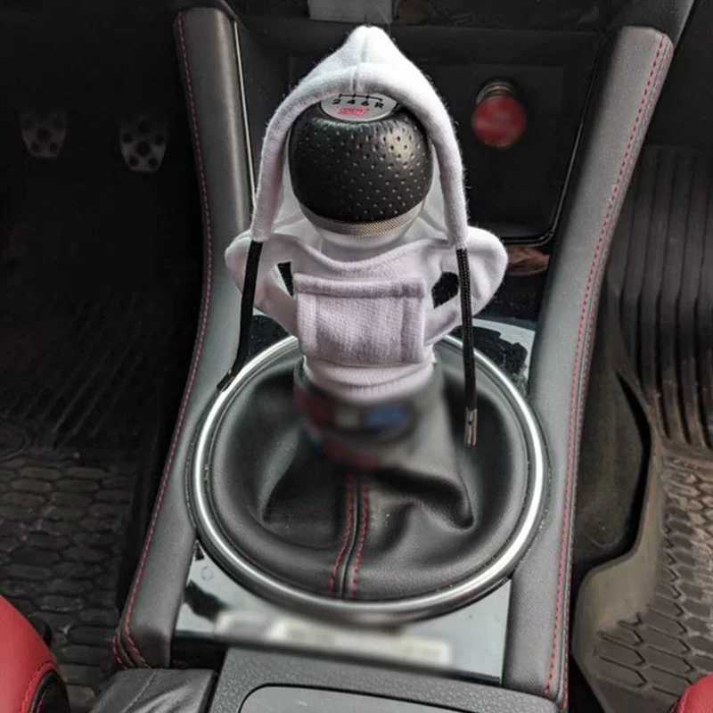 Universal Fashion Hoodies Car Gear Shift Knob Cover Manual Handle Gear Shift Decor Hoodie Covers Car Interior Accessories thumbnail 3