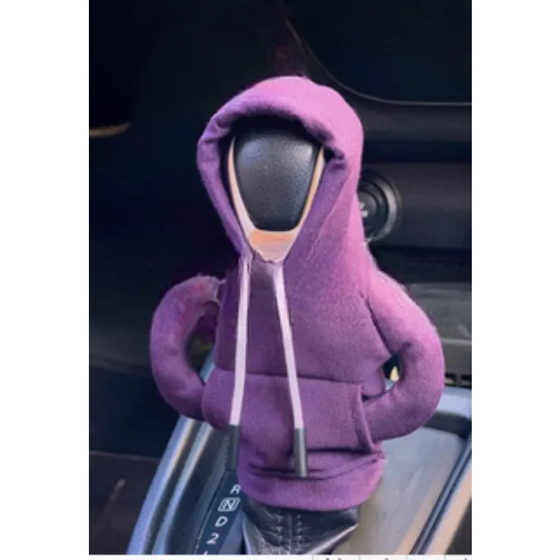 Universal Fashion Hoodies Car Gear Shift Knob Cover Manual Handle Gear Shift Decor Hoodie Covers Car Interior Accessories thumbnail 5