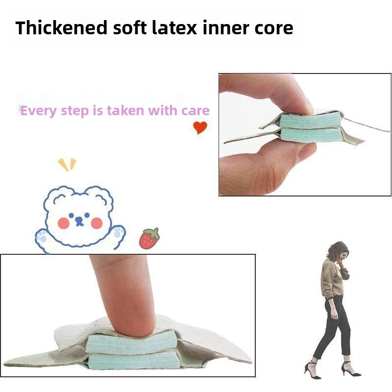 1 Double layer cowhide half size insole, high heels, anti slip pad, front foot pad, pain relief, sweat absorption, anti slip thumbnail 3
