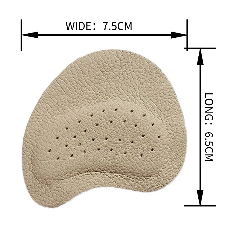 1 Double layer cowhide half size insole, high heels, anti slip pad, front foot pad, pain relief, sweat absorption, anti slip thumbnail 2