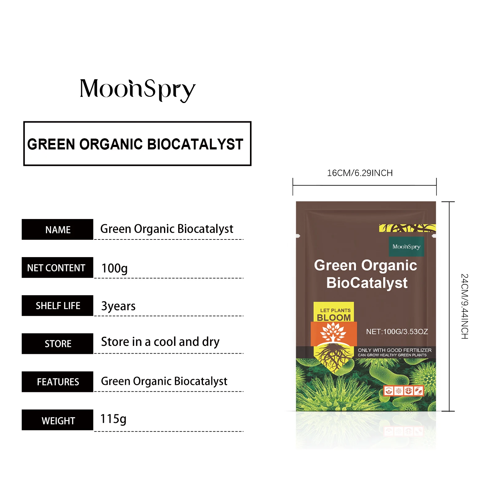 Home Garden Green Organic Bio-catalyst, Potted Plant Flower Nutrient, Nitrogen Phosphorus Potassium Fertilizer Nutrients thumbnail 6