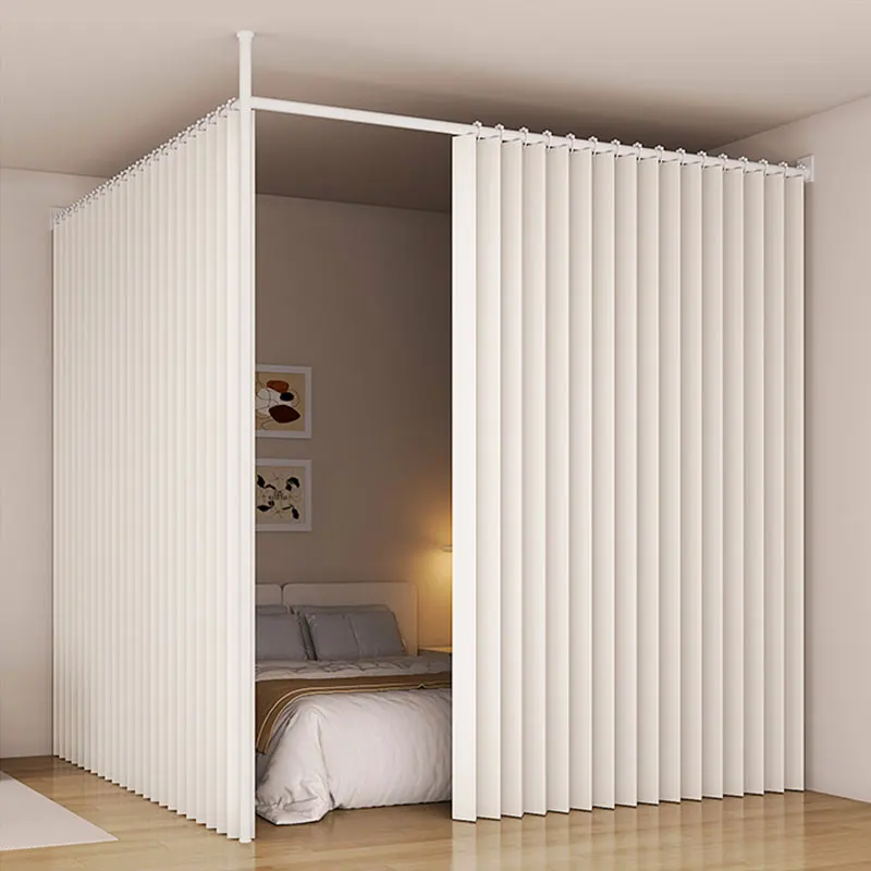 Upgraded Foldable Partition Curtain, Heavy Duty Thick Fabric, Living Room Kitchen Divider, Room Partition thumbnail 5