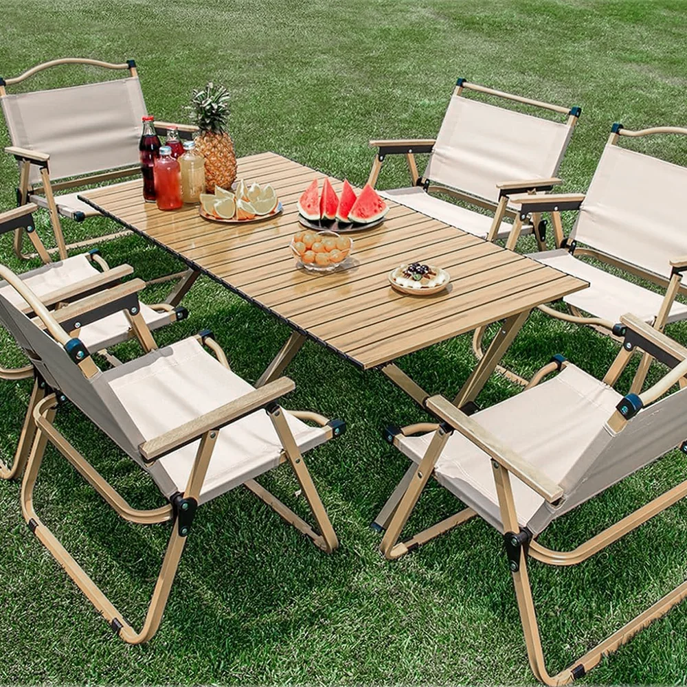 Folding table 60x60x41cm/88x60x41cm/118x60x41cm Outdoor Portable camping Coffe Tables Egg Roll Table Versatile Picnic Table thumbnail 2