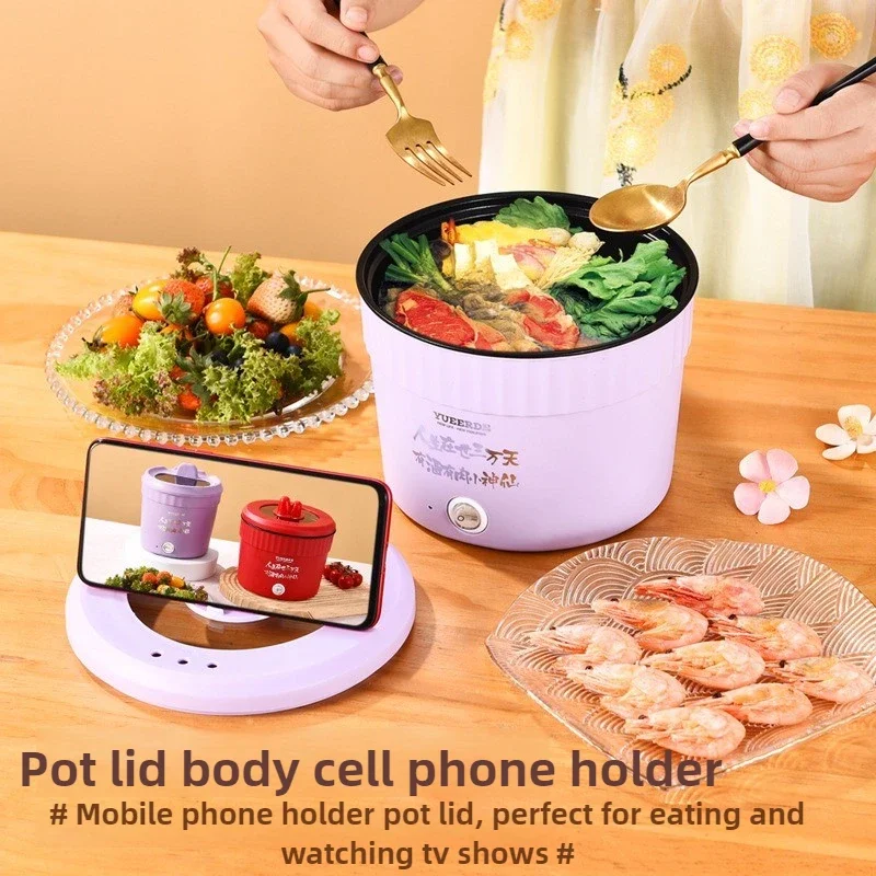 110V-220V 1 Person-2 Person Mini Cooking Pot Electric Heating Pot Mini Rice Cooker Multi-functional Food Warmer Kitchen Machines thumbnail 2