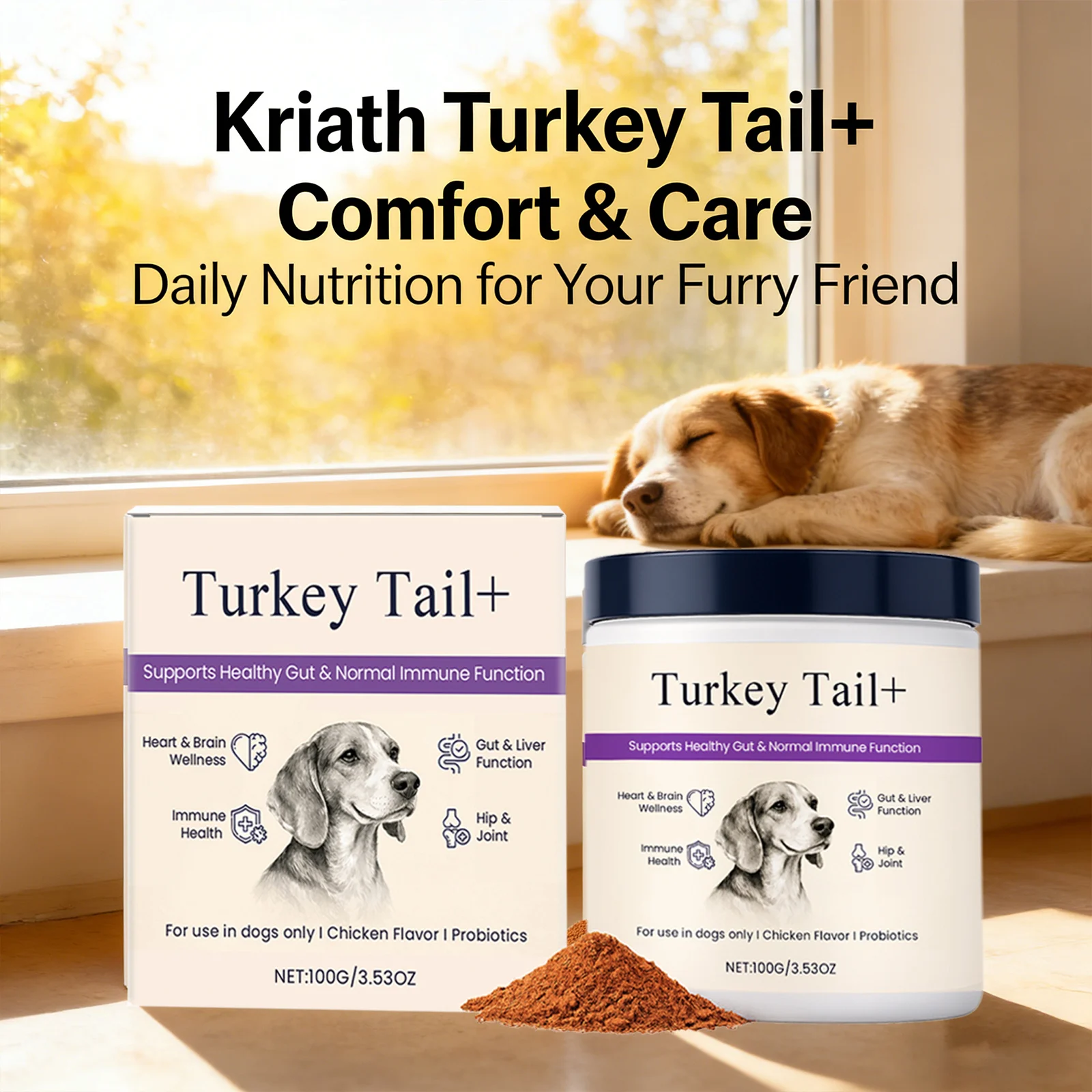 Kriath Pet Nutrition Powder Support Heart Health Promoting Intestinal Digestion Function Protect Joints Normal Lmmune Function thumbnail 4