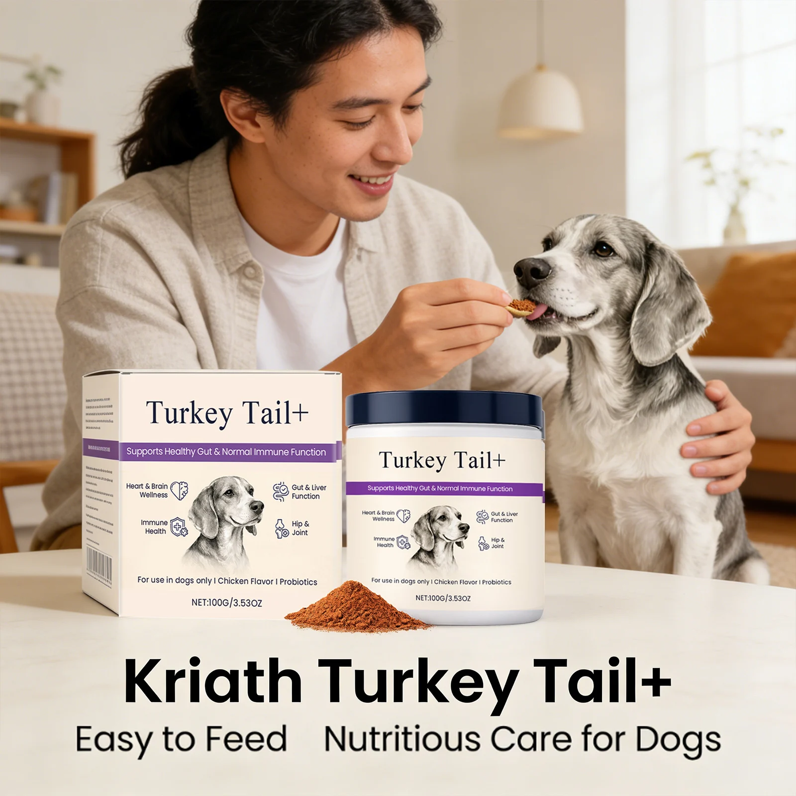 Kriath Pet Nutrition Powder Support Heart Health Promoting Intestinal Digestion Function Protect Joints Normal Lmmune Function thumbnail 3