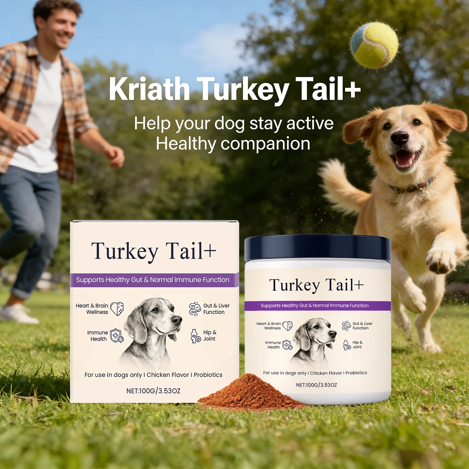 Kriath Pet Nutrition Powder Support Heart Health Promoting Intestinal Digestion Function Protect Joints Normal Lmmune Function thumbnail 2