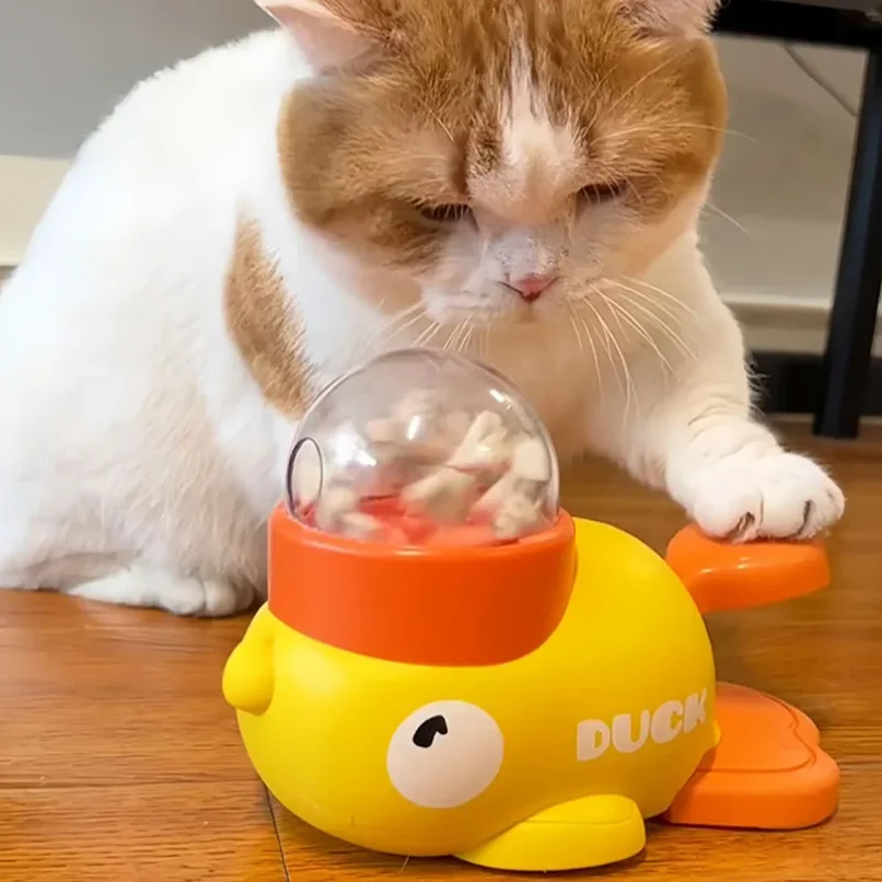 Dog, cat, pet feeder, little yellow duck, interactive puzzle dog feeding machine, puppy, missing food toy, anti-slip bottom thumbnail 2