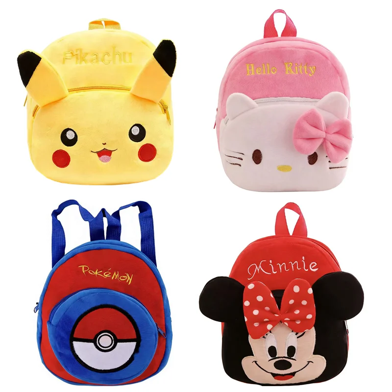 Pokemon Plush Backpack Lightweight pikaqiu Anime Figure Children's School Bag Cartoon Backpack Student School Birthday Gifts ﻿