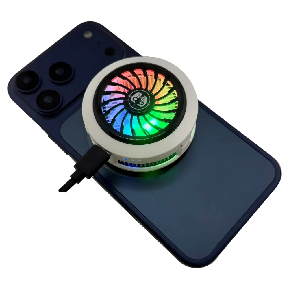 FS27 Semiconductor Phone Cooler Stylish Design Powerful Cooling Adjustable Power Magnetic Clip 2 in 1 for Mobile Gaming thumbnail 4