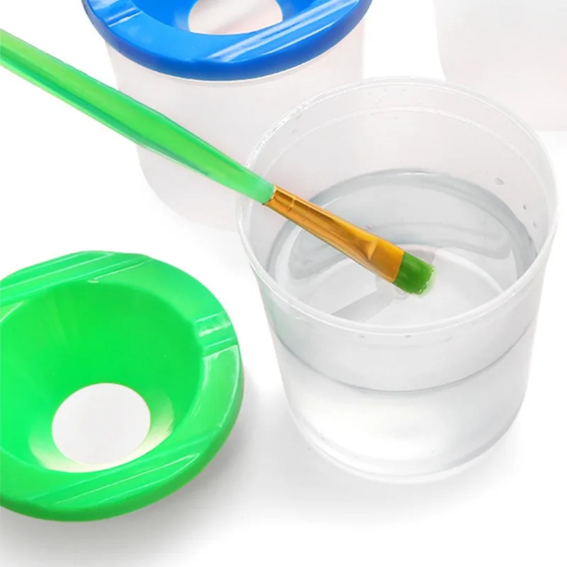 1/10pcs Children's Painting Pen Wash Cup DIY Art Graffiti Paint Pen Wash Bucket Watercolor Gouache Diy Nail Brush Pen Wash Cup thumbnail 4