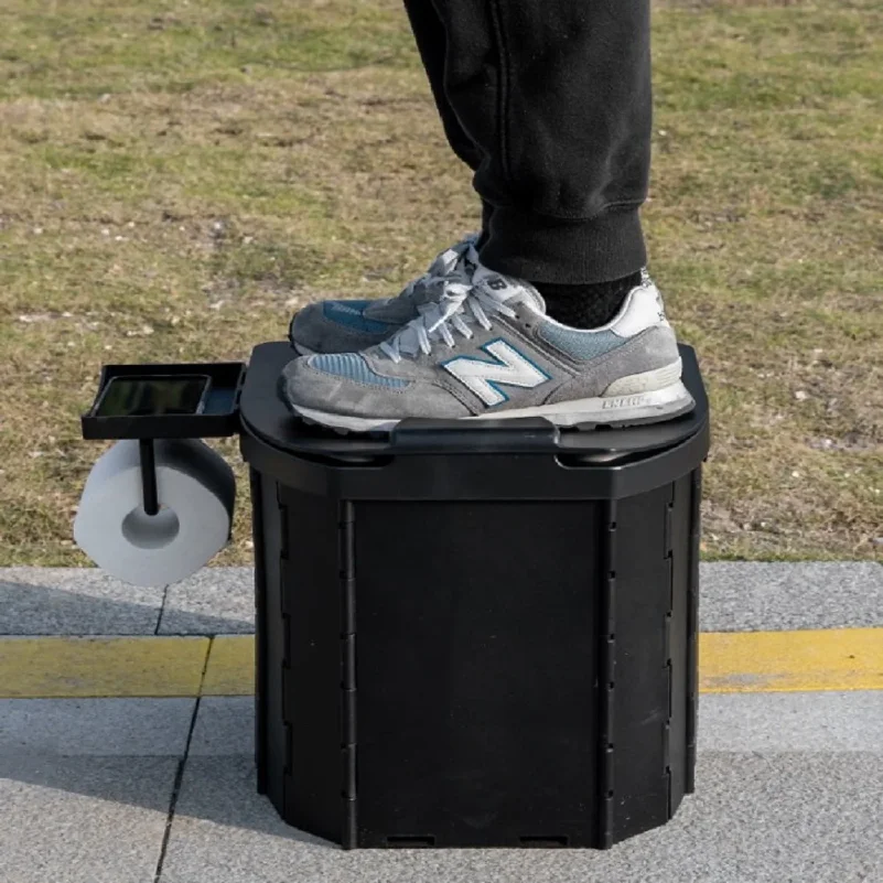 Folding Toilet, Portable, Collapsible, Anti-Odor Storage Box, Car Toilet, Adult Self-Driving Travel Emergency Toilet thumbnail 5
