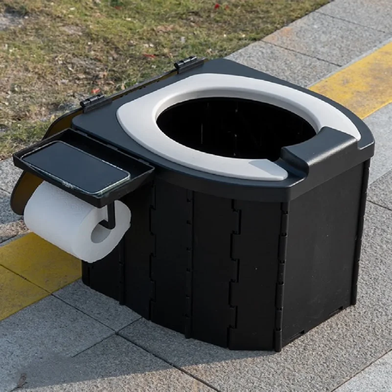 Folding Toilet, Portable, Collapsible, Anti-Odor Storage Box, Car Toilet, Adult Self-Driving Travel Emergency Toilet thumbnail 4