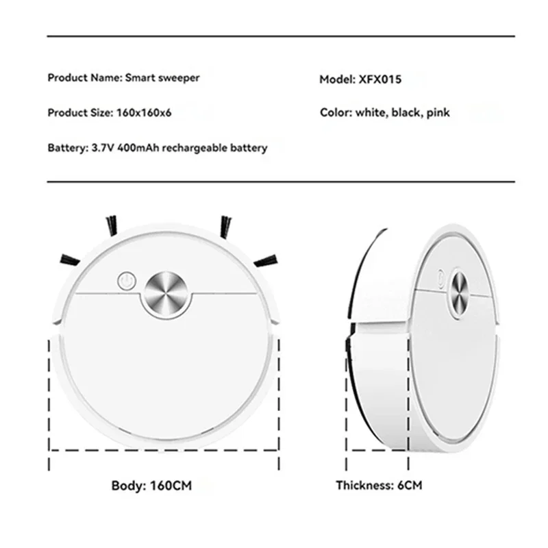 2026 Model Sweeping Robot Automatic Home Mini Cleaning Machine USB Charging Smart Sweep Mop 5-In-1 Vacuum Cleaner New thumbnail 6