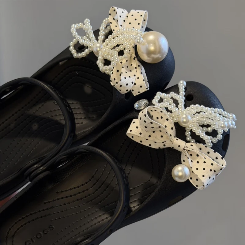 New Set Women Retro Ballet Shoes Charms Fashion Simple Flower Shoe Charms Pack DIY Metal Flower Shoe Decorations 1Set thumbnail 5