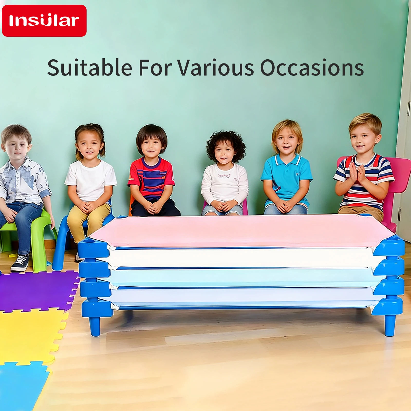 Kids Go out Nap Cot Cover 51*23inch Child Bed Sheet Portable Kindergarten Fitted Sheet Loose Tight String 4-corner Rubber Bands thumbnail 5