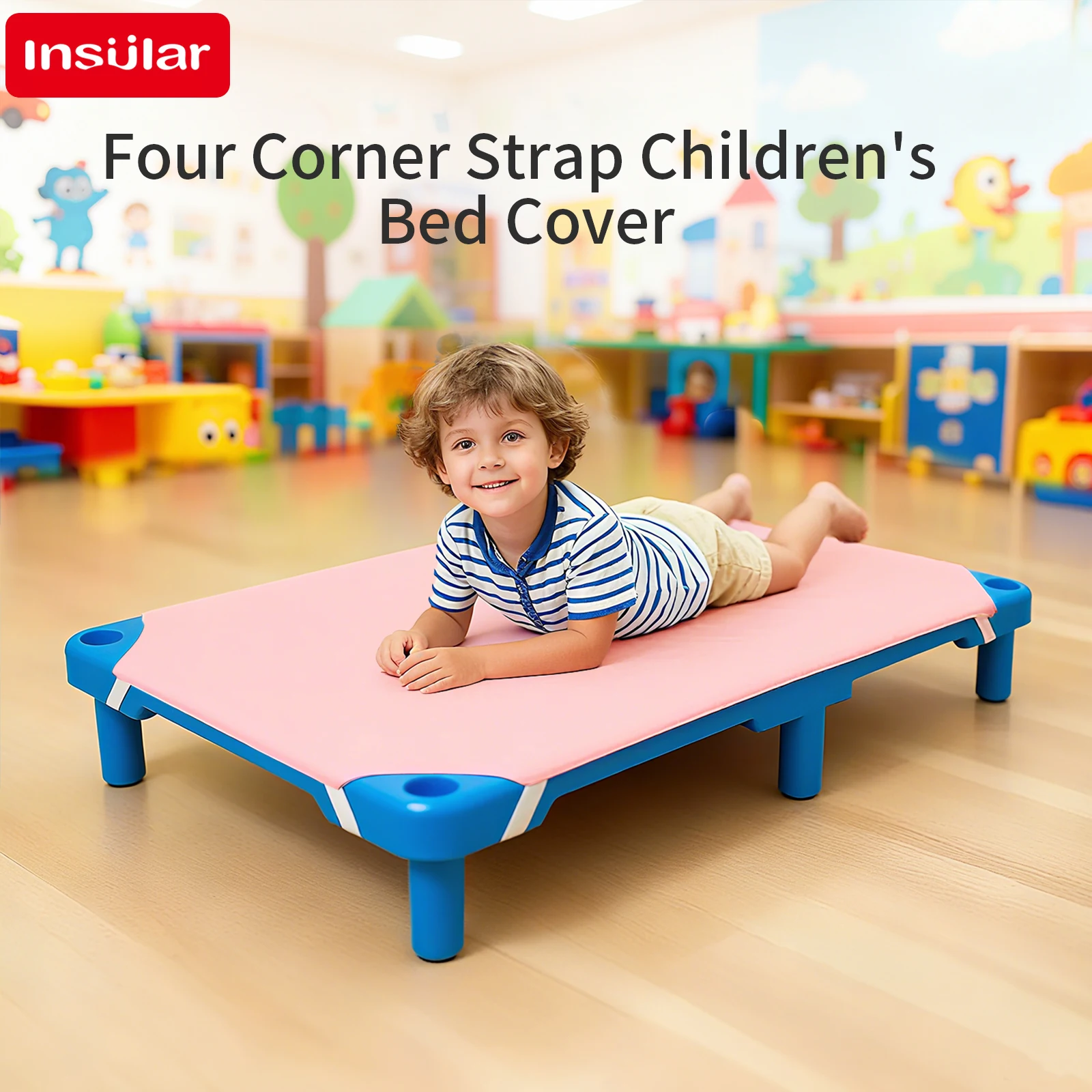 Kids Go out Nap Cot Cover 51*23inch Child Bed Sheet Portable Kindergarten Fitted Sheet Loose Tight String 4-corner Rubber Bands