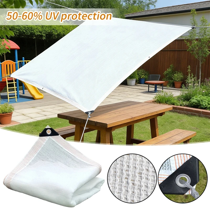 4x4m Outdoor White Sun Shelters Car Tent Tarp Anti-UV Shade Membrane Awning Shelter Tents Outdoor Camping Balcony Awning Tent타프 thumbnail 3
