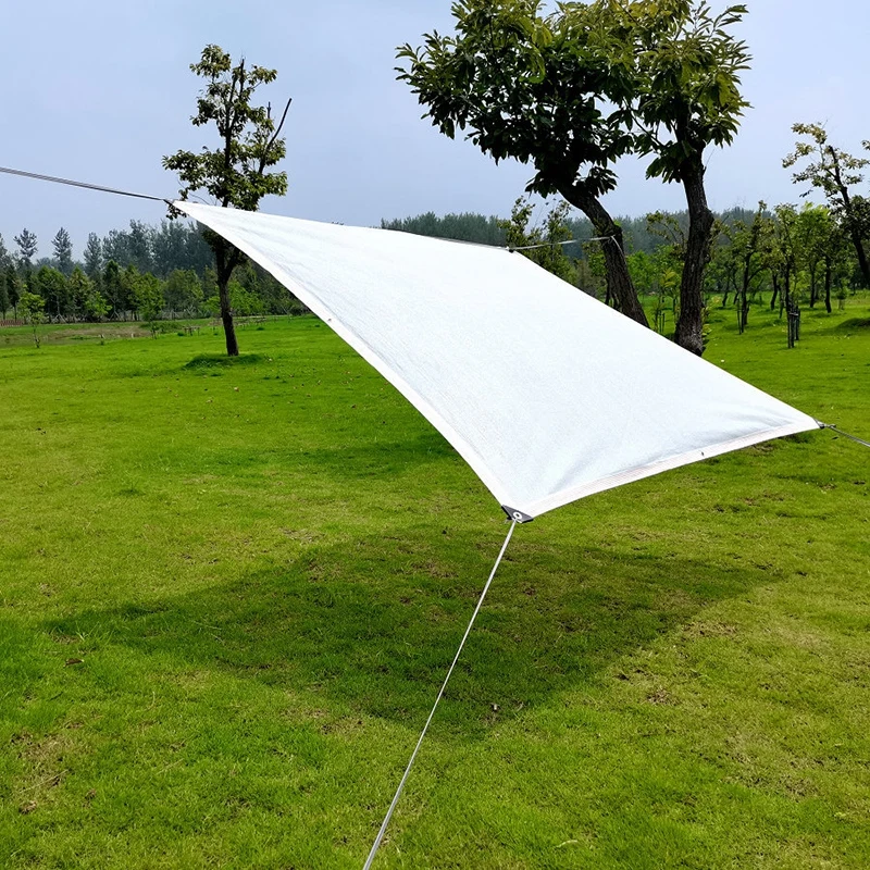 4x4m Outdoor White Sun Shelters Car Tent Tarp Anti-UV Shade Membrane Awning Shelter Tents Outdoor Camping Balcony Awning Tent타프 thumbnail 5