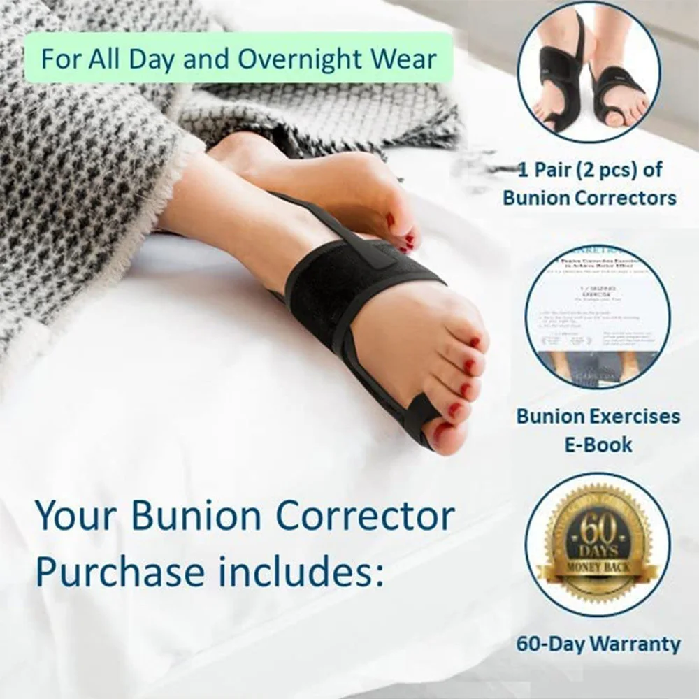 Toe Corrector Orthotics Bone Thumb Adjuster Hammer Protector Hallux Valgus Corrector Bunion Corrector Orthopedic Tool Care Tools thumbnail 2