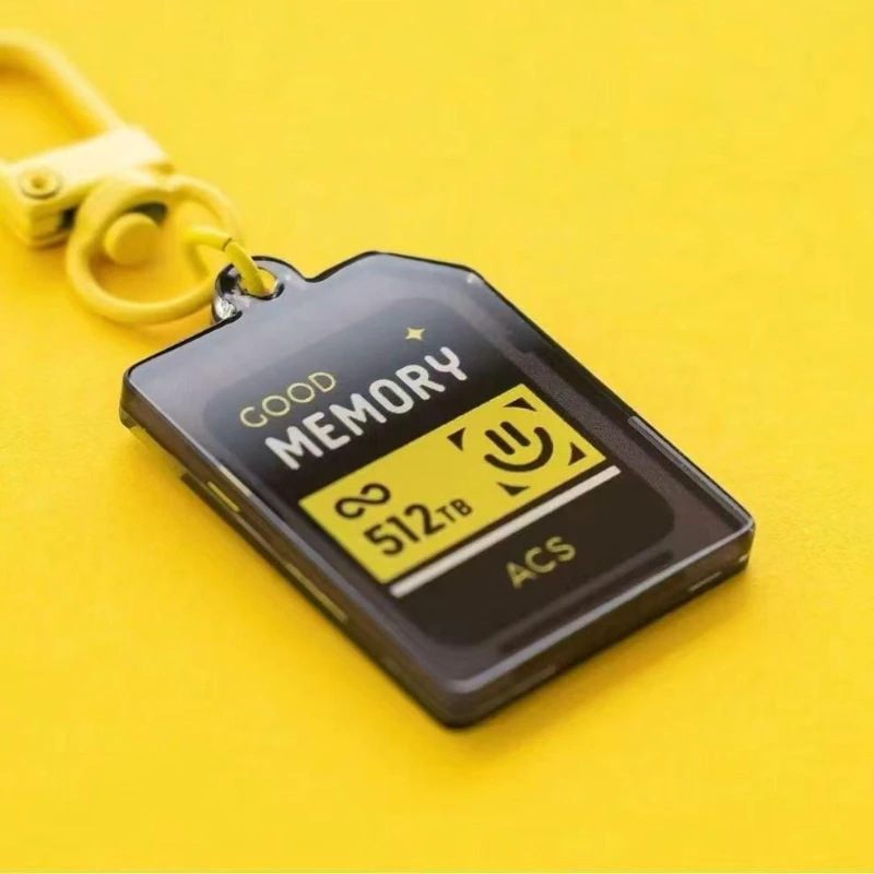 Aesthetic Memory Card Keychain Car Keychain Cute Acrylic Bag Charm, Kawaii Purse Accessory, Trendy Gift Idea bag accessories thumbnail 5