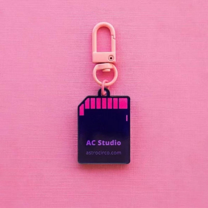 Aesthetic Memory Card Keychain Car Keychain Cute Acrylic Bag Charm, Kawaii Purse Accessory, Trendy Gift Idea bag accessories thumbnail 6