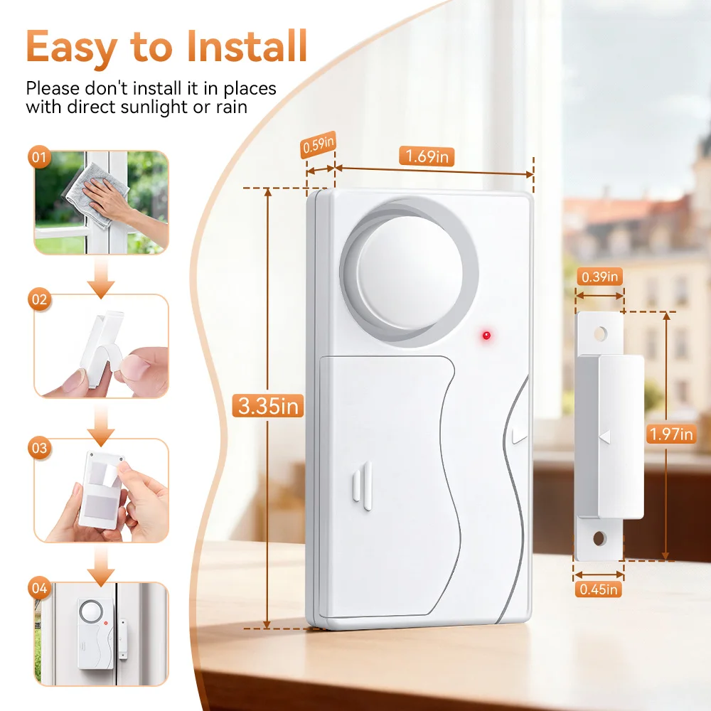 New Door Window Burglar Alarm Sensor Wireless Remote Control Anti-Theft Alarm System Kit Home Security Door Open Detectors thumbnail 6