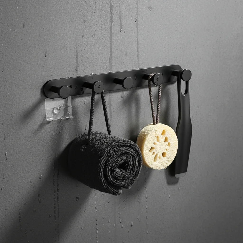 Stainless Steel Bathroom Hooks Strong Adhesive Hook Waterproof Strong Wall Mount Rack No Drilling For Towels And Bath Items thumbnail 3