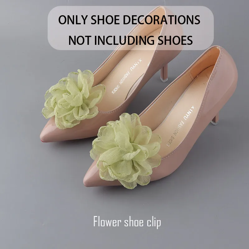 2-piece flower shoe clip fashion shoe flower accessory detachable shoe buckle universal bridal high heels dance shoe decoration thumbnail 3