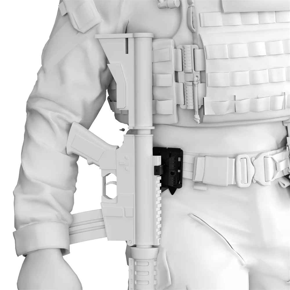 Universal Gun Holster AR Holster Picatinny Rail Mounted Gun Holster for Vest Belt Hunting Gun Carry Mount for Left Right Hand thumbnail 6
