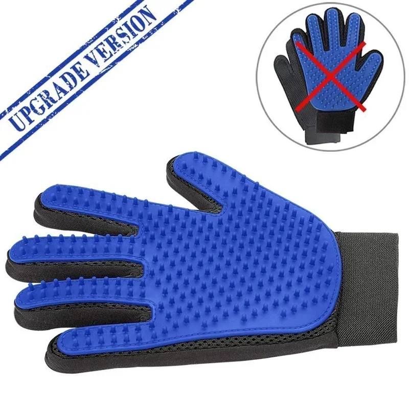 1/10 PCS Pet Silicone Grooming Gloves Effective Hair Remover Comb for Cats Dogs Bath Cleaning and Daily Shedding Control At Home thumbnail 5